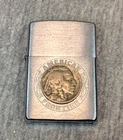 1995 American Frontier Zippo w/ Authentic Buffalo Indian Head Nickel Coin