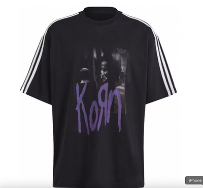 【レア！】Korn Tシャツ Rare Adidas x Korn Graphic T-Shirt Black Band tee Carbon IN9099