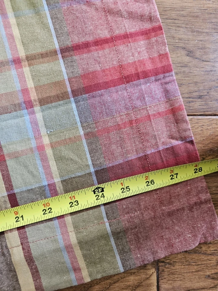 Conjunto de 2 fronhas de travesseiro Pottery Barn xadrez linho aposentado 26x20 - Imagem 4 de 4