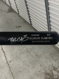 BRANDON CRAWFORD SIGNED Autographed Louisville Slugger Game Model Bat