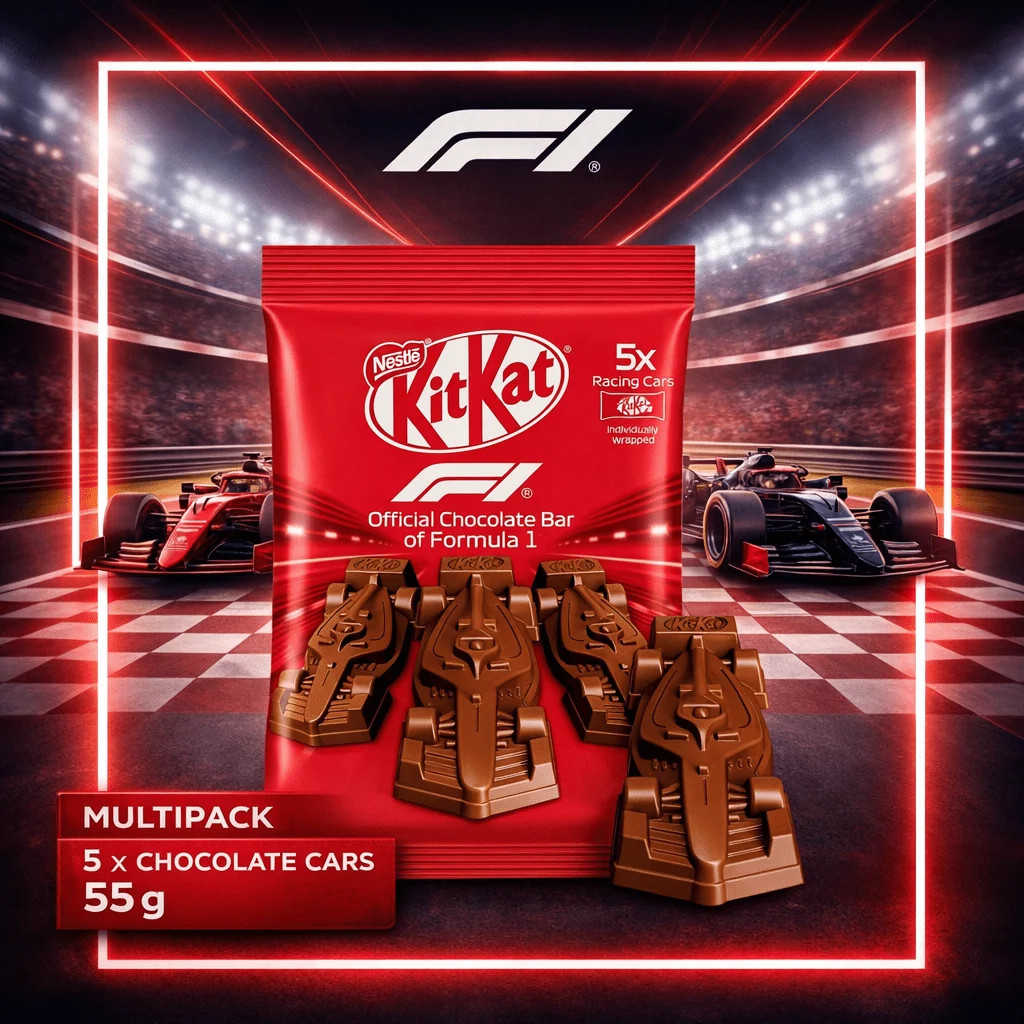 KitKat Formula 1 (F1) Car Figure 5 Pack Multipack 55g