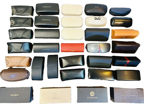 GUCCI Black Velvet Hard Case Sunglasses Eyeglasses Case with Gold Logo Luxury Gucci Black Velvet Hard Eyeglass Case and Fabric Dust Bag  main image 3