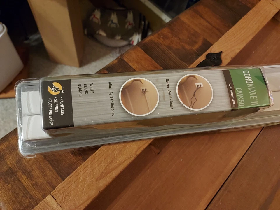 Legrand CMK50 Cordmate II Kit de cubierta de cable molde de alambre de 12 piezas y 10 pies para paredes Foto 3 de 4