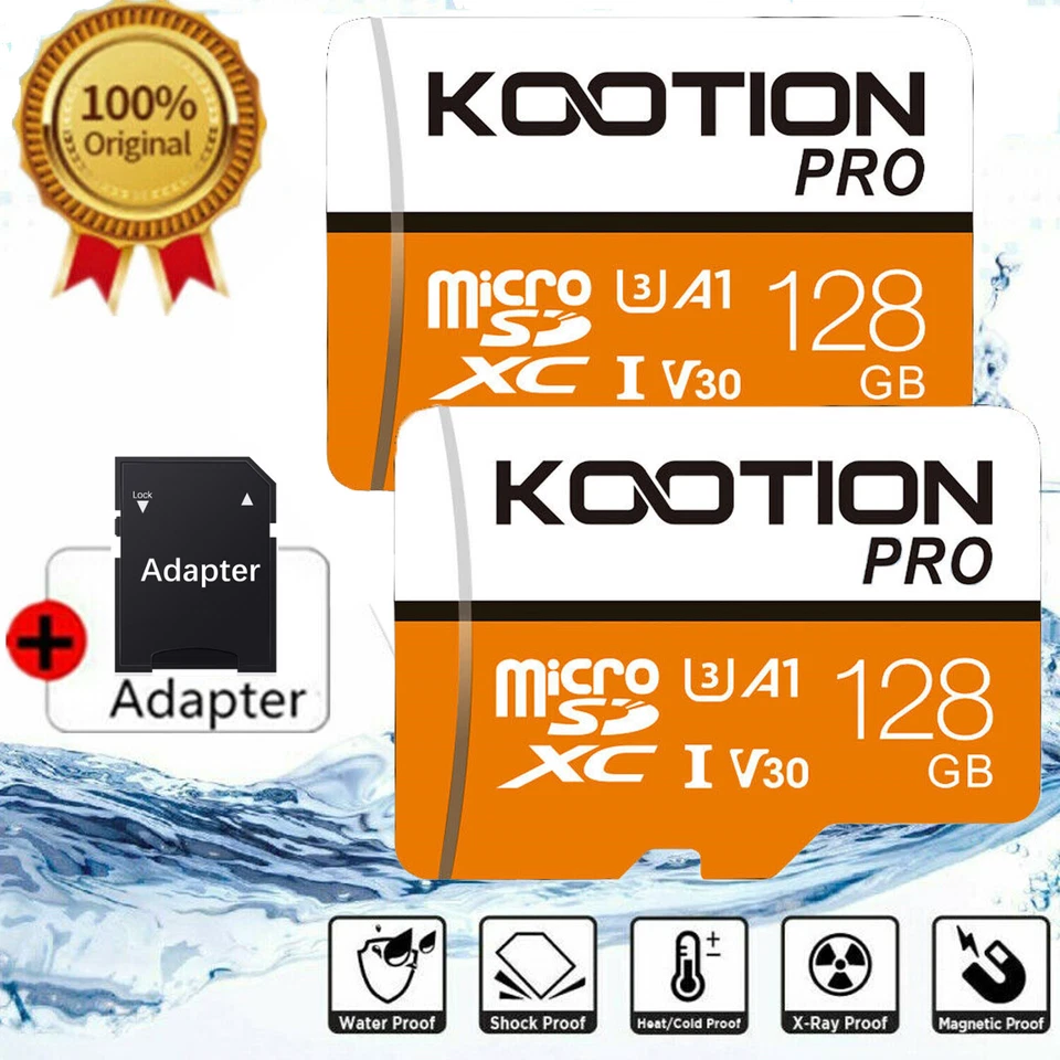 4 Pack x 128GB Micro SD Card CLASS 10 TF Memory Card SDXC Phone Camera + Adapter - Image 2 of 4