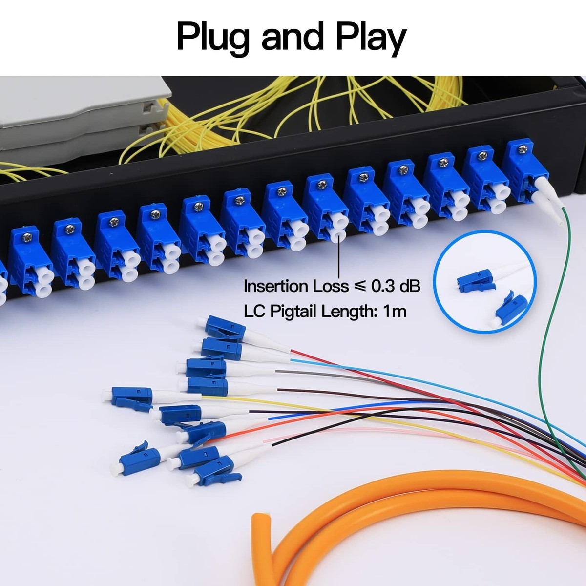 Fiber Patch Panel 48-Port LC Fiber Optic Patch Panel - 19