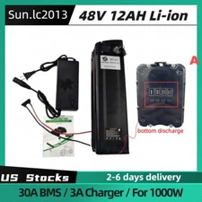 48V12Ah EBIKE Battery Pack Lithium Li-ion BMS Electric Bicycle Bottom Discharge