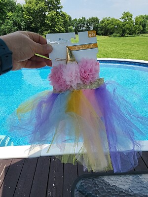Rising Star Baby Headwrap and Tutu Set     0-12 Mos   Unicorn   Brand NEW   