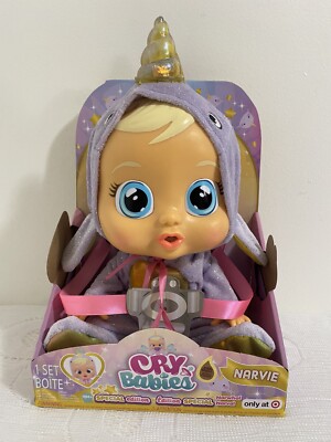 Cry Babies Narvie Doll Special EditionNarwhal With Light Up Horn  Exclusive