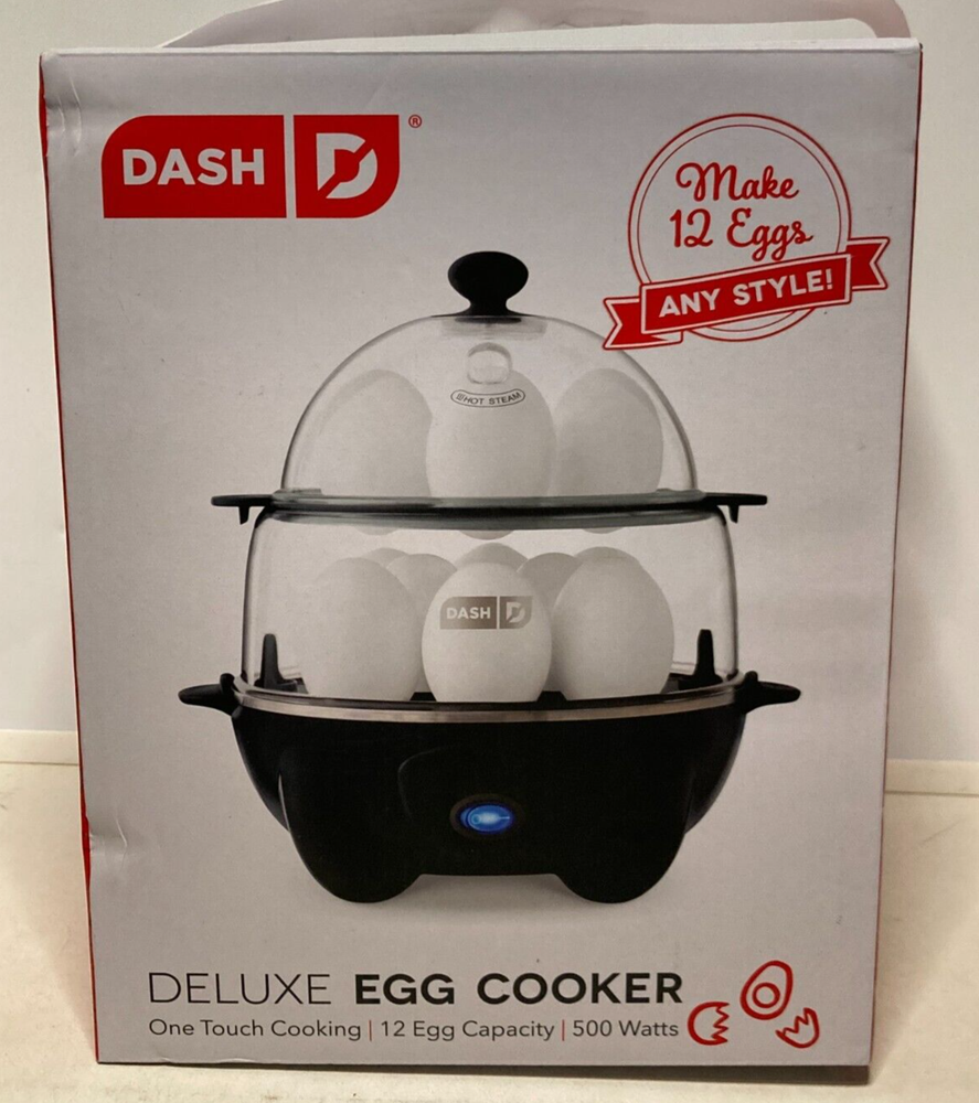 DASH Deluxe Electric Egg Cooker for 12 Eggs Hard Boiled Poached or Soft