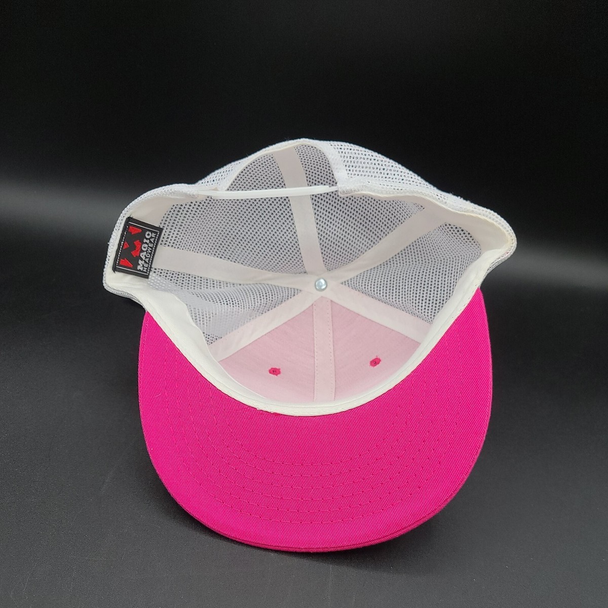 Hot Pink and White Blank Snapback Adjustable Baseball 