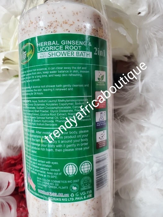 Veetgold Herbal GINSENG & Licorice Root Skin Corrector Shower Gel 1000ml X 1  - Image 2 of 2