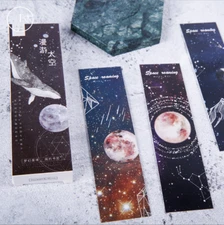 Set of 30 - Galaxy Space Paper Bookmarks Readers Reading Gift For Book Lovers