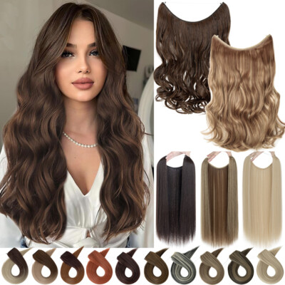 100% Natural Real as Human Wire in Hair Extensions Invisible Nano Ring & Clip in