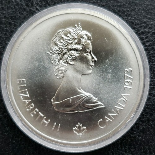 1973 Silver 10 Dollar Olympiade XXI Olympic Montreal Canada 1976 Elizabeth II