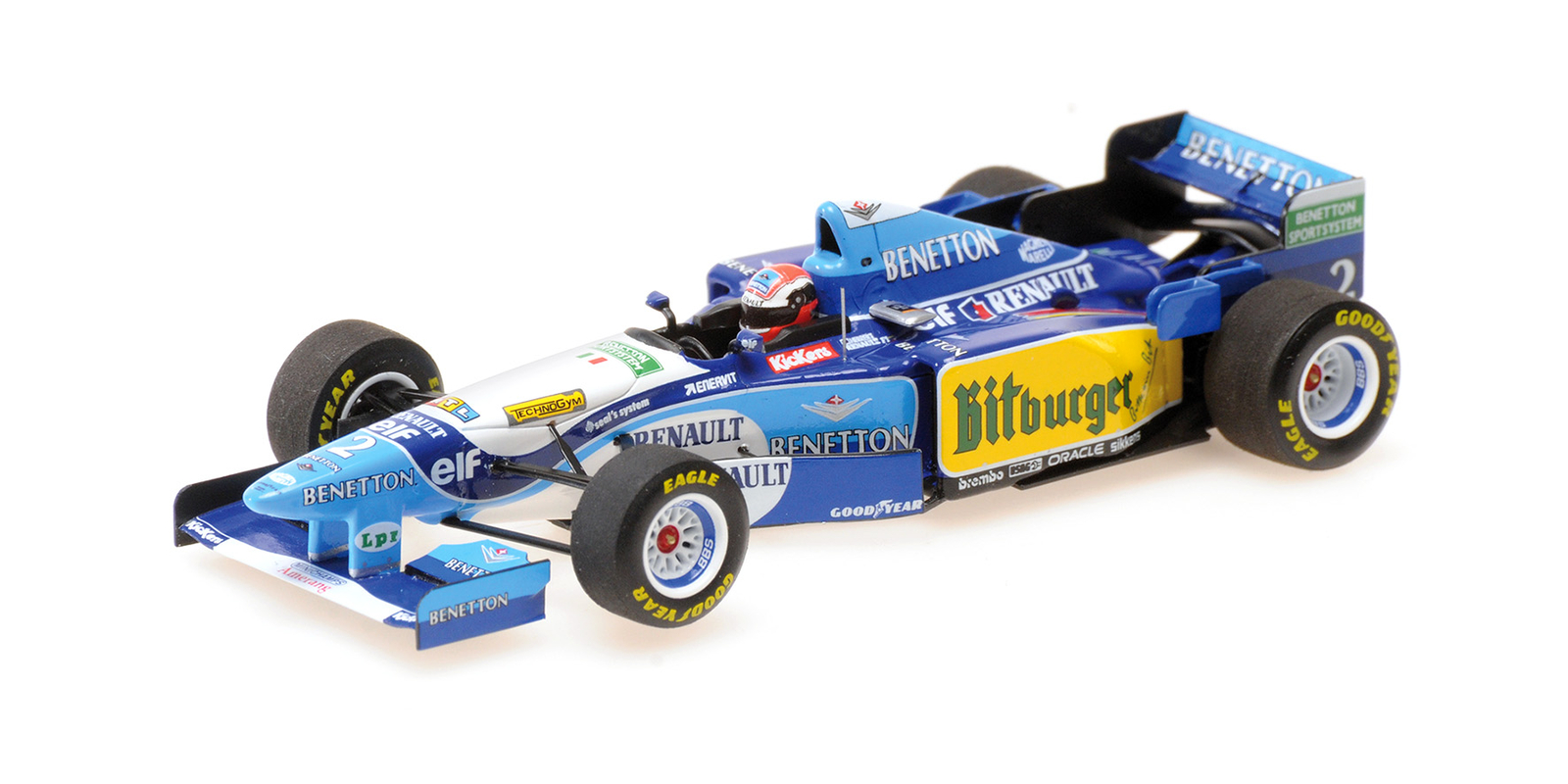 Minichamps 1/43 BENETTON B195 JOHNNY HERBERT WINNER BRITISH GP 1995 - 417950802