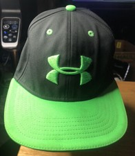 Under Armour Youth Trucker Hat/Baseball Cap Black Green Adjustable