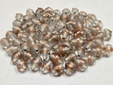 200 PCS WHITE FANCY TUBE GLASS GLASS BEADING BEADS 1/2"