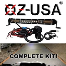 Motorcycle ATV LED light bar kit Handlebar Clamp Rocker Switch Wire Harness dirt
