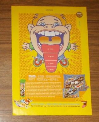 Seltene Werbung M&M's Minis Choco Mund voller Minis Spiel 1999
