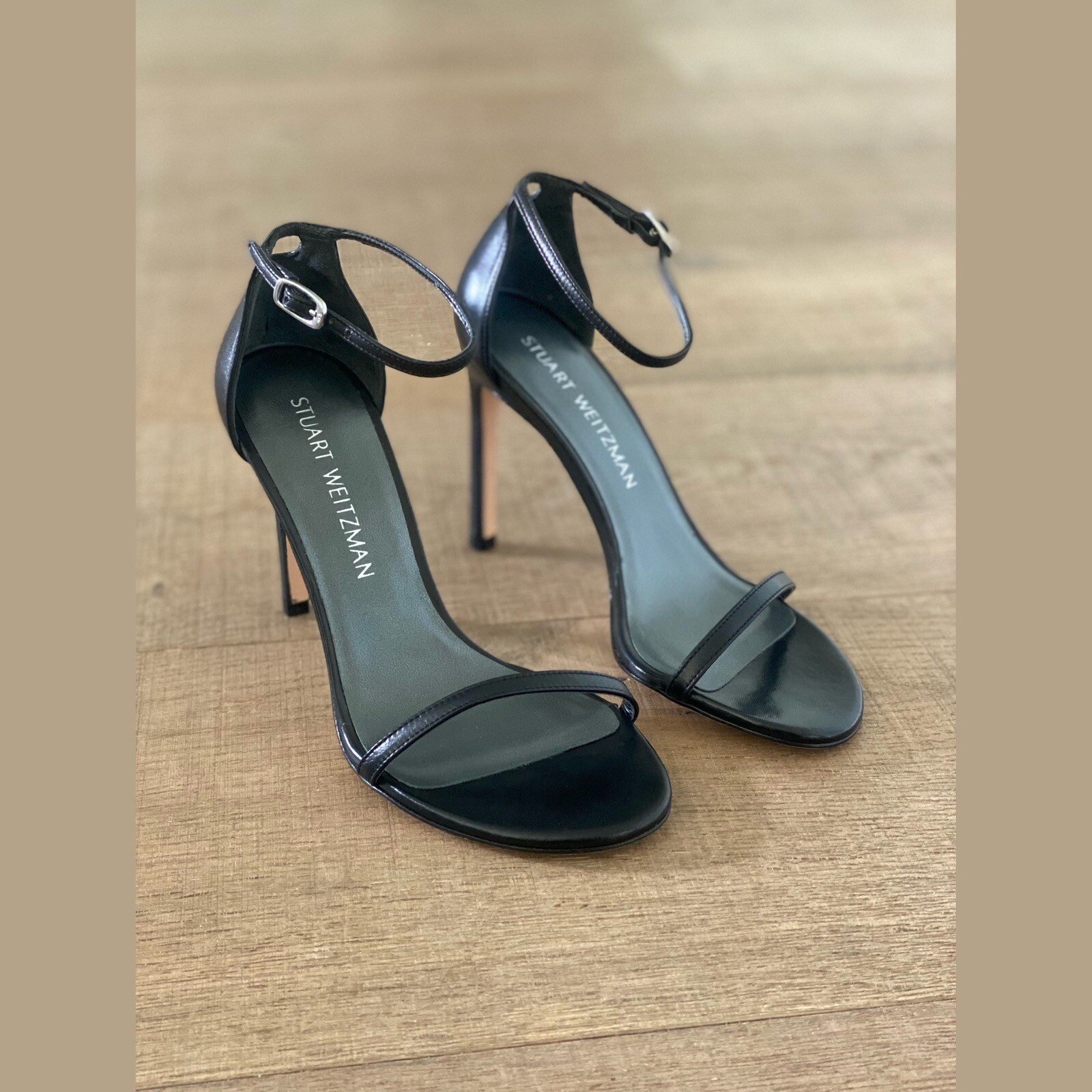 black strappy heels stuart weitzman