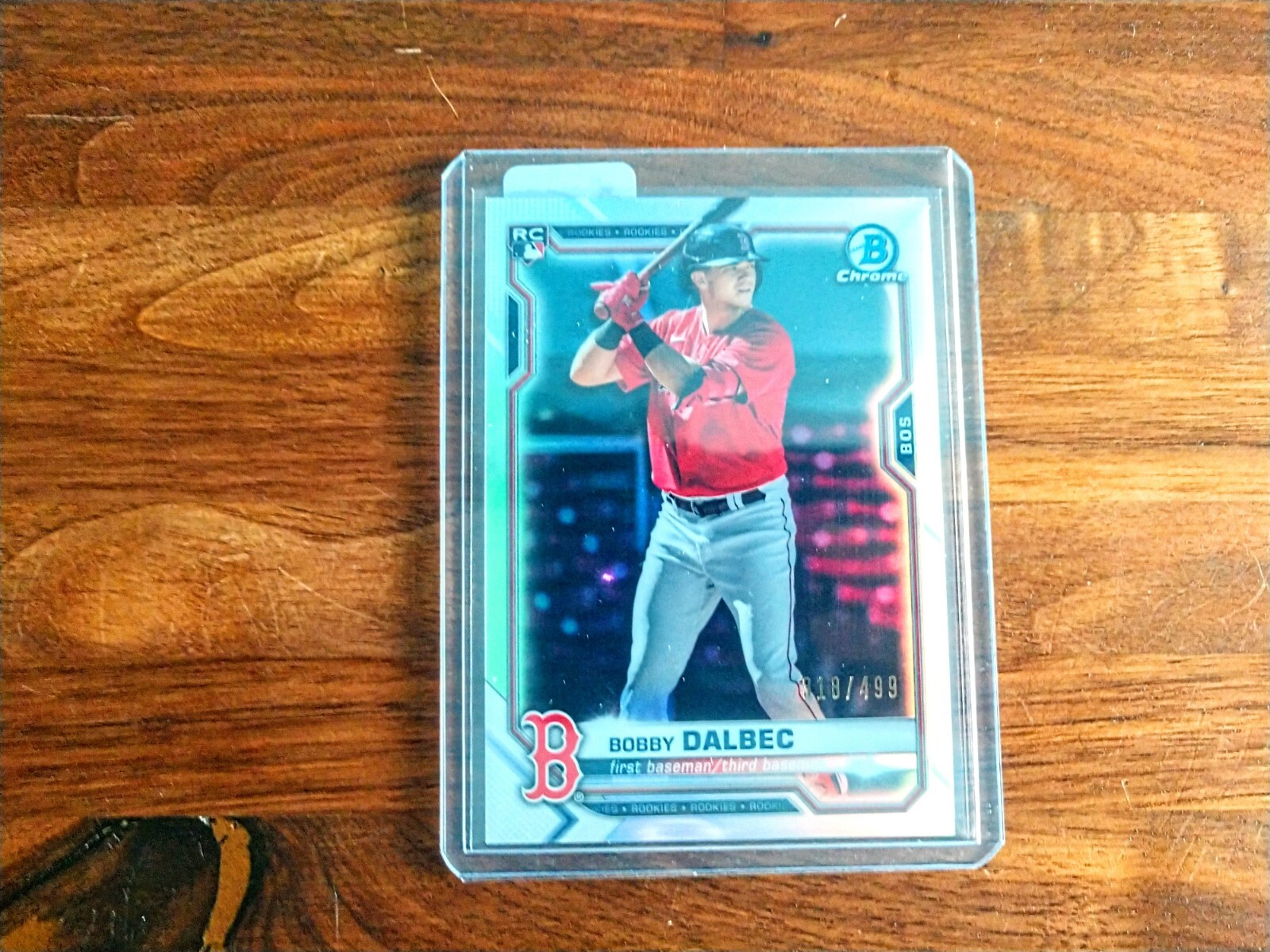 Bobby Dalbec 2021 Bowman Chrome Rookie #1 Rookie Refractor/499