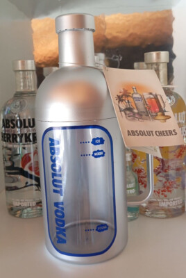 Absolut Vodka Cheers 750ml + Tag - Shaker - Korea - Pitcher - Rare