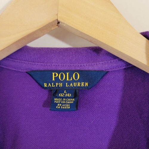 Polo Ralph Lauren Girls Lavender Sleeveless Polo Sz L Golf Athleisure School - Picture 9 of 12