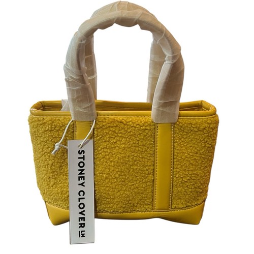 Stoney Clover Lane Sherpa Mini Cozy Shopper Tote Mustard - Picture 3 of 13