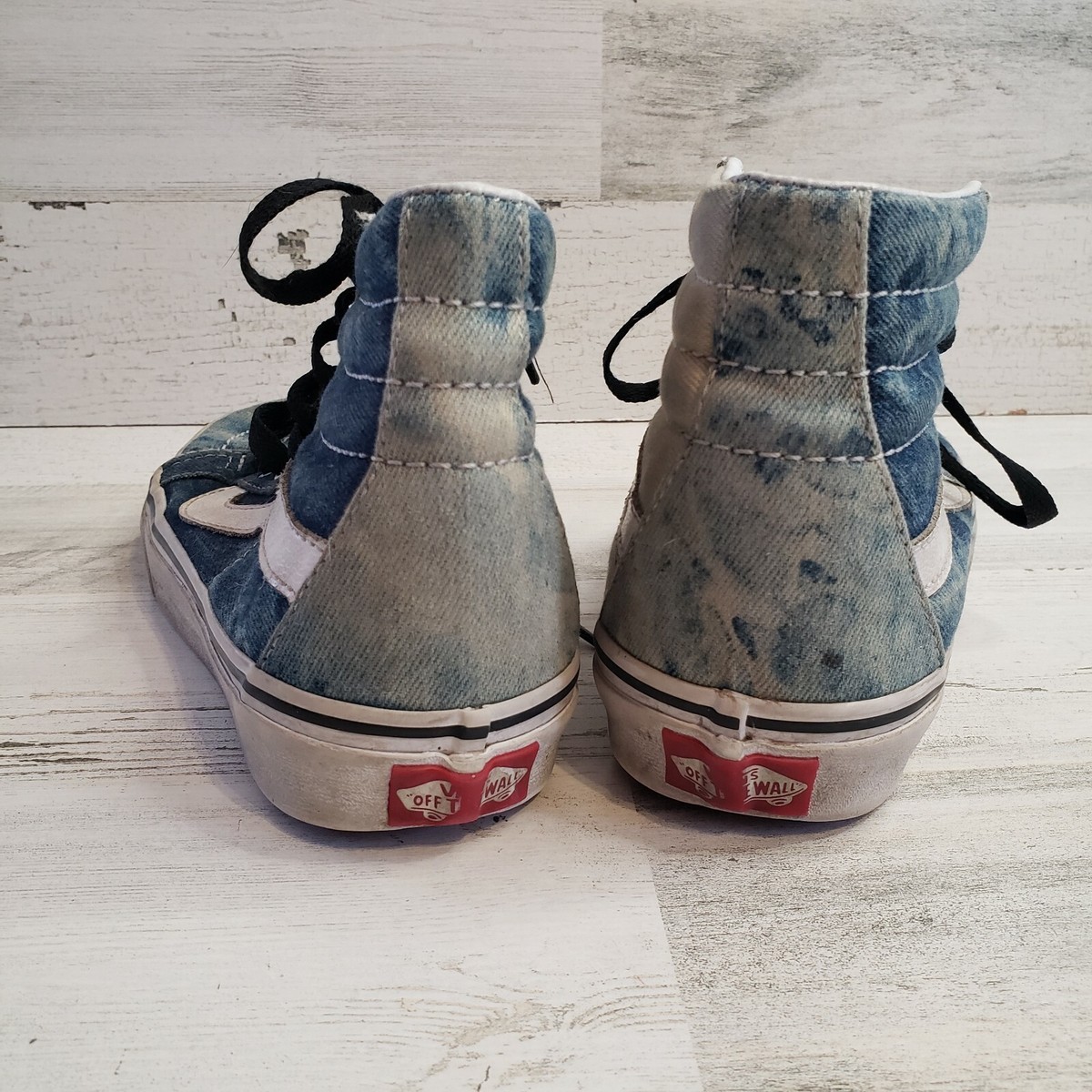 Vans Sk8-Hi Reissue Blue Denim Acid Wash Sneakers Unisex Fit Men
