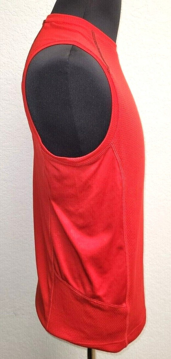 Men's Tek Gear Tank Top (M) Red. Dry Tek. Sleeveless. 100