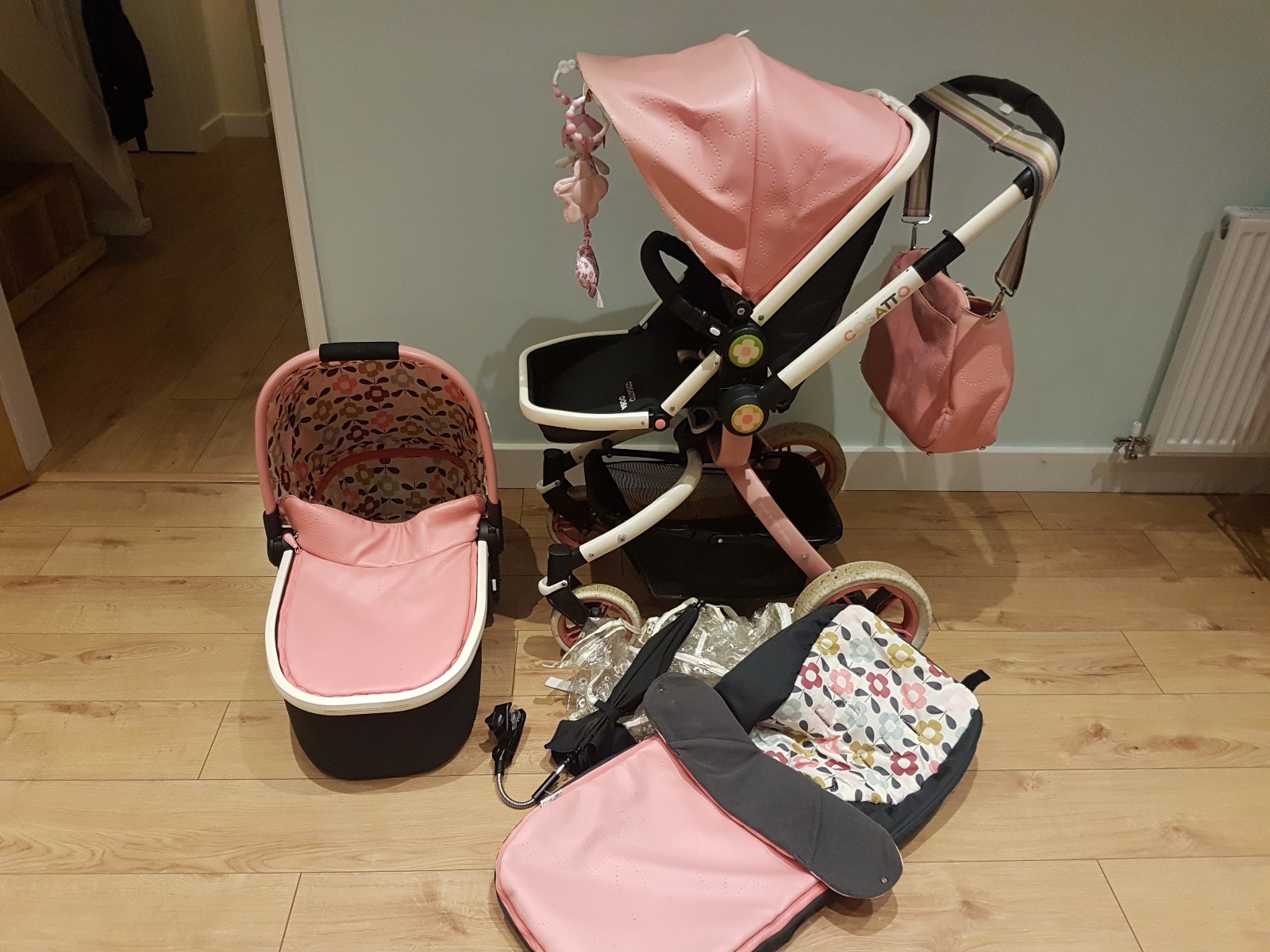 pink pushchair travel systems