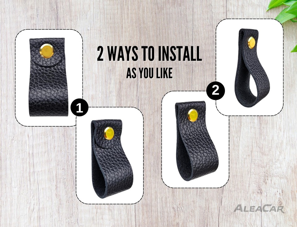 Leather Dresser Knobs Drawer Pulls and Handles Soft Drawer