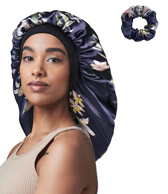 Long Satin Bonnet for Long Hair Large Sleep Cap for Women