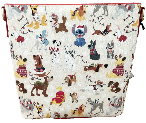 New Disney Parks Dooney & Bourke Santa Tails Christmas Dogs Crossbody Bag - C - Picture 2 of 6