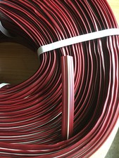 Kederband 12 mm weinrot elfenbein Leistenfül...