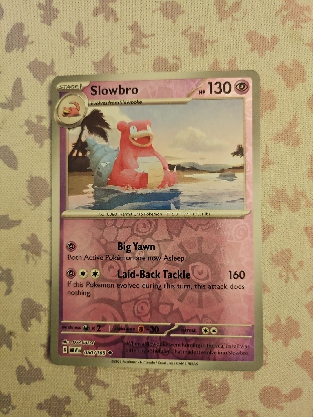 Slowbro 080/165 - Reverse Holo - Pokemon Scarlet & Violet 151 - NM