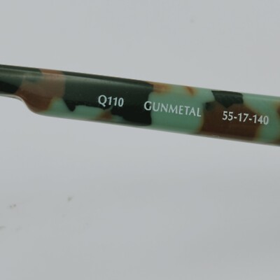 Converse Q110 Black Authentic Eyeglasses 55-17-140 Converse Eyeglasses Frames Q110 MATTE GUNMETAL Square Half  main image 3