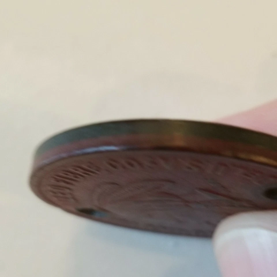 Rare 1920s TAG TOKEN from Genuine NATIONAL VULCANIZED FIBRE CO Steamer Trunk Tag - Image 4 of 4