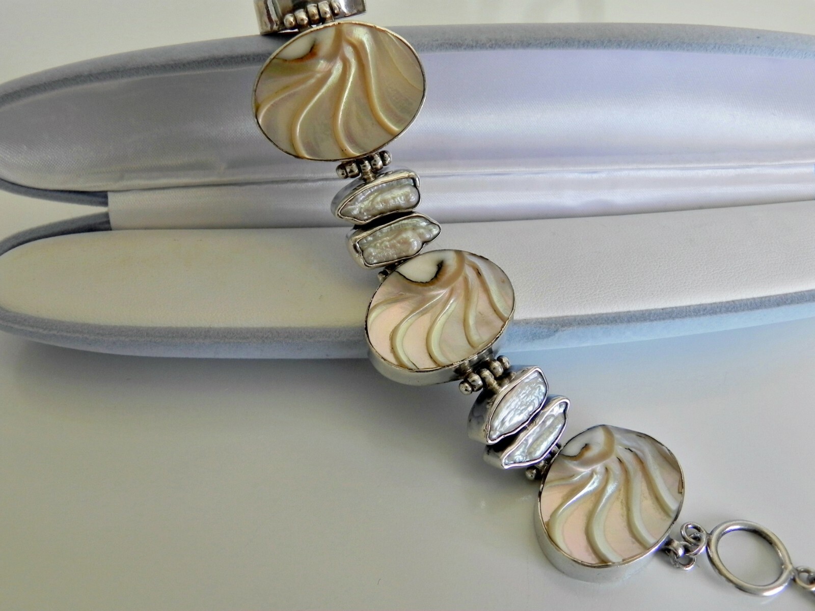 ✨CHUNKY SPECIAL✨ 69g solid silver seashell biwa p… - image 12