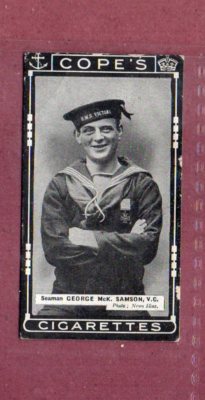 Seltene Zigarettenkarte 1917 Katalog Wert £ 30,oo COPE VC & DSO Naval Fly Heros #952