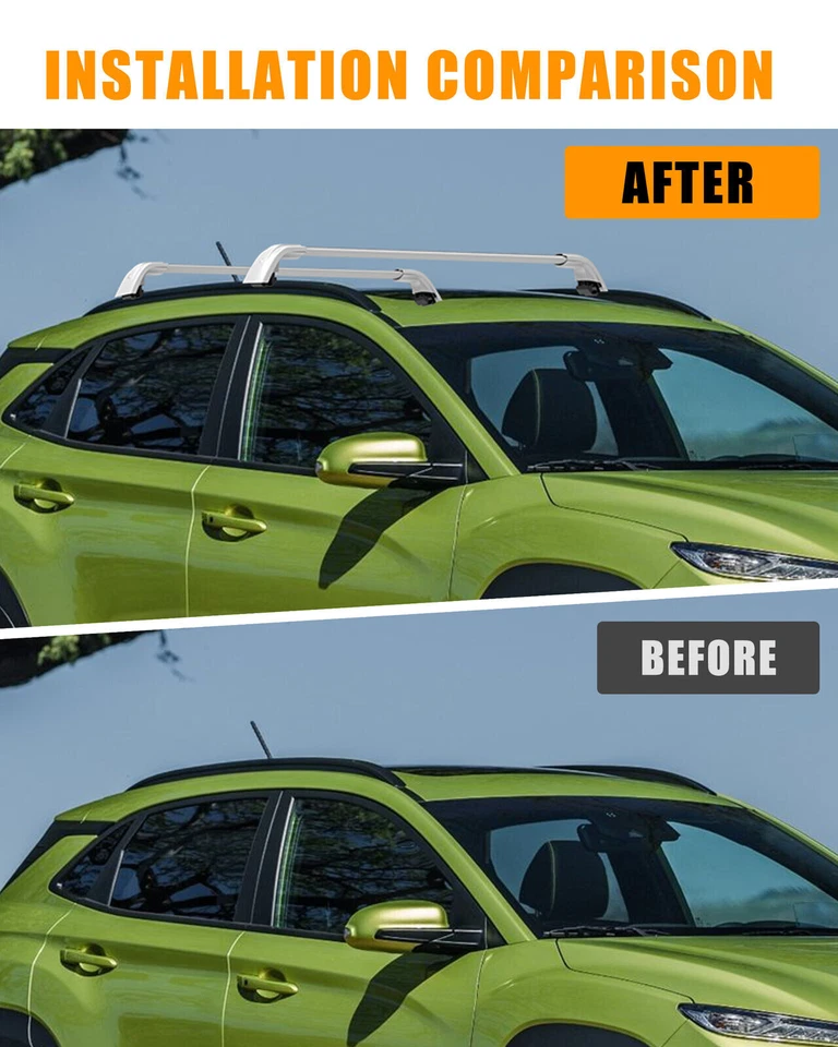 2Pc Fit for Audi Q7 2009-2015 Lockable Roof Rail Rack Carrier Cross Bar Crossbar - Image 4 of 4