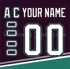 Mighty Ducks of Anaheim Customized Number Kit For 1993-03 Away Uniform