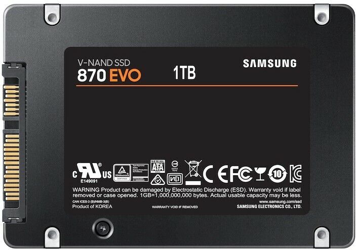 Samsung 870 EVO SATA 2.5" Internal Solid State Drive SSD - 250 GB | 500GB | 1TB
