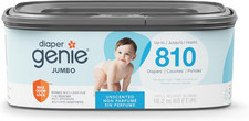 Diaper Genie Jumbo Square Refill, with Continuous Film Newborn-Sized Diapers per