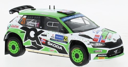 Ixo Model Skoda Fabia RALLY2 Evo N.21 Rally Estland 2022 Mikkelsen/Eriksen 1:43-image