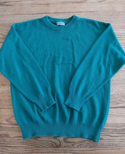 Vtg Puritan Clothing Cape Cod Sweater Embroidered Cape Cod Outline Adult Sz XL