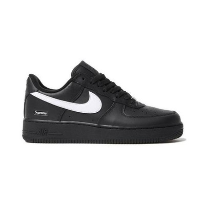 Nike Air Force 1 Low Supreme Black White | eBay