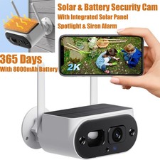 4MP Solar Battery Powered Wireless Security Camera Outdoor WiFi CCTV IP Camera