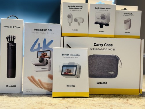 Excellent Condition Insta360 Go 3S Action Camera 128GB - Ultimate Bundle