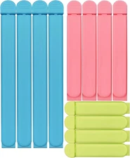 12 Pack Colored Bag Clips, Bag Closures, Chip Clips, Piping Bag Clips for Kitche